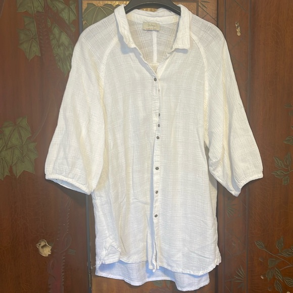 Wrap London cotton & linen blouse women’s size 8 - Picture 1 of 4